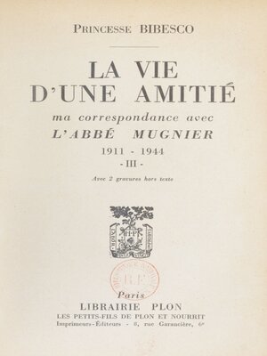 cover image of La vie d'une amitié (3)